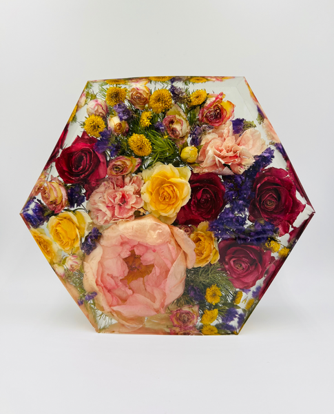 Közepes méretű hexagon emlékőrző (20.5x18x5cm) RENDELÉSRE
